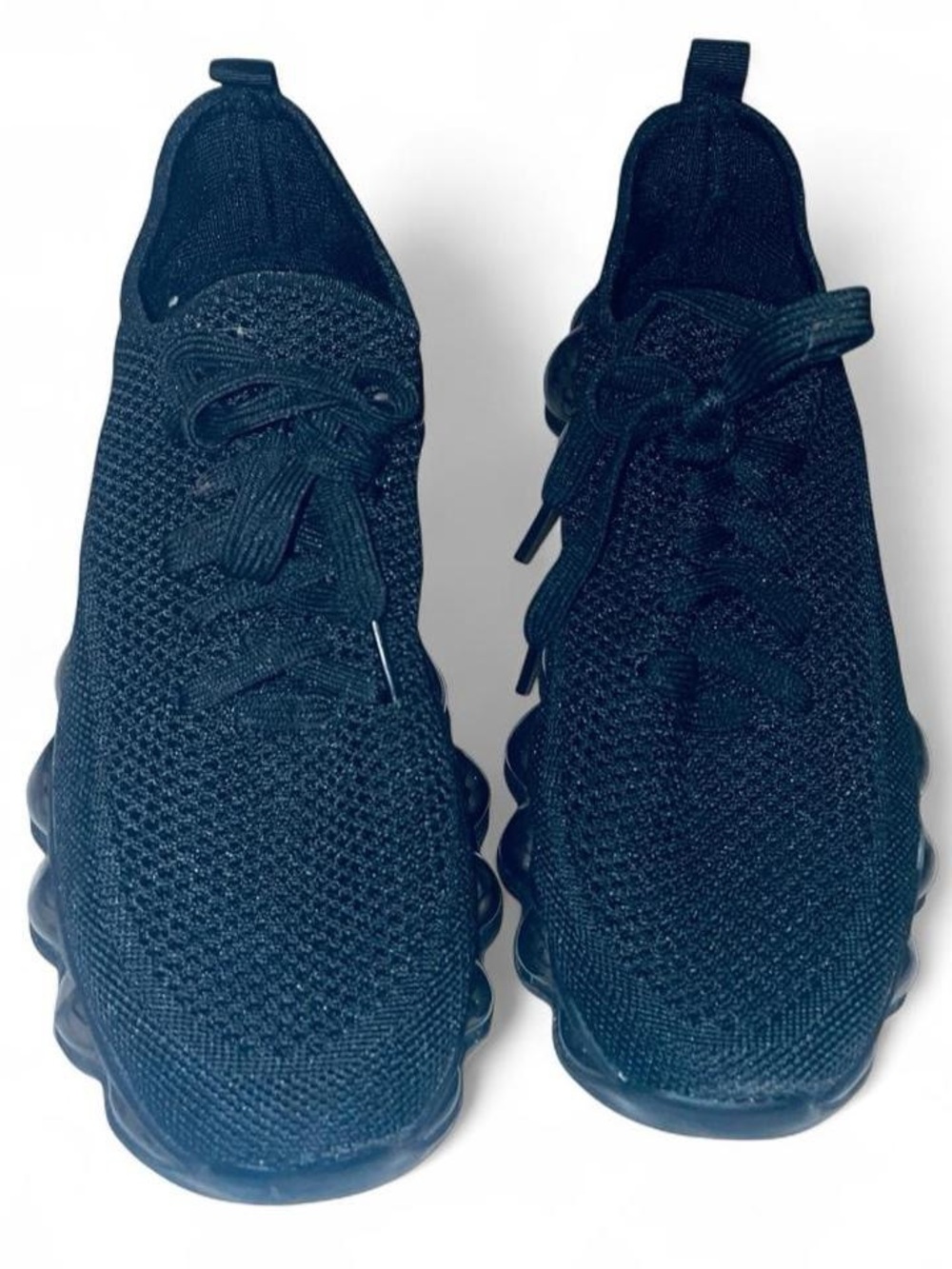 Chosen Steps Black Bubble Sole Platform Mesh Slip On Sneakers Women’s 9